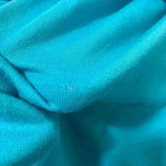 TORRID Off-Shoulder Teal French Terry T-Shirt Dress FLAWED - Picture 10 of 10
